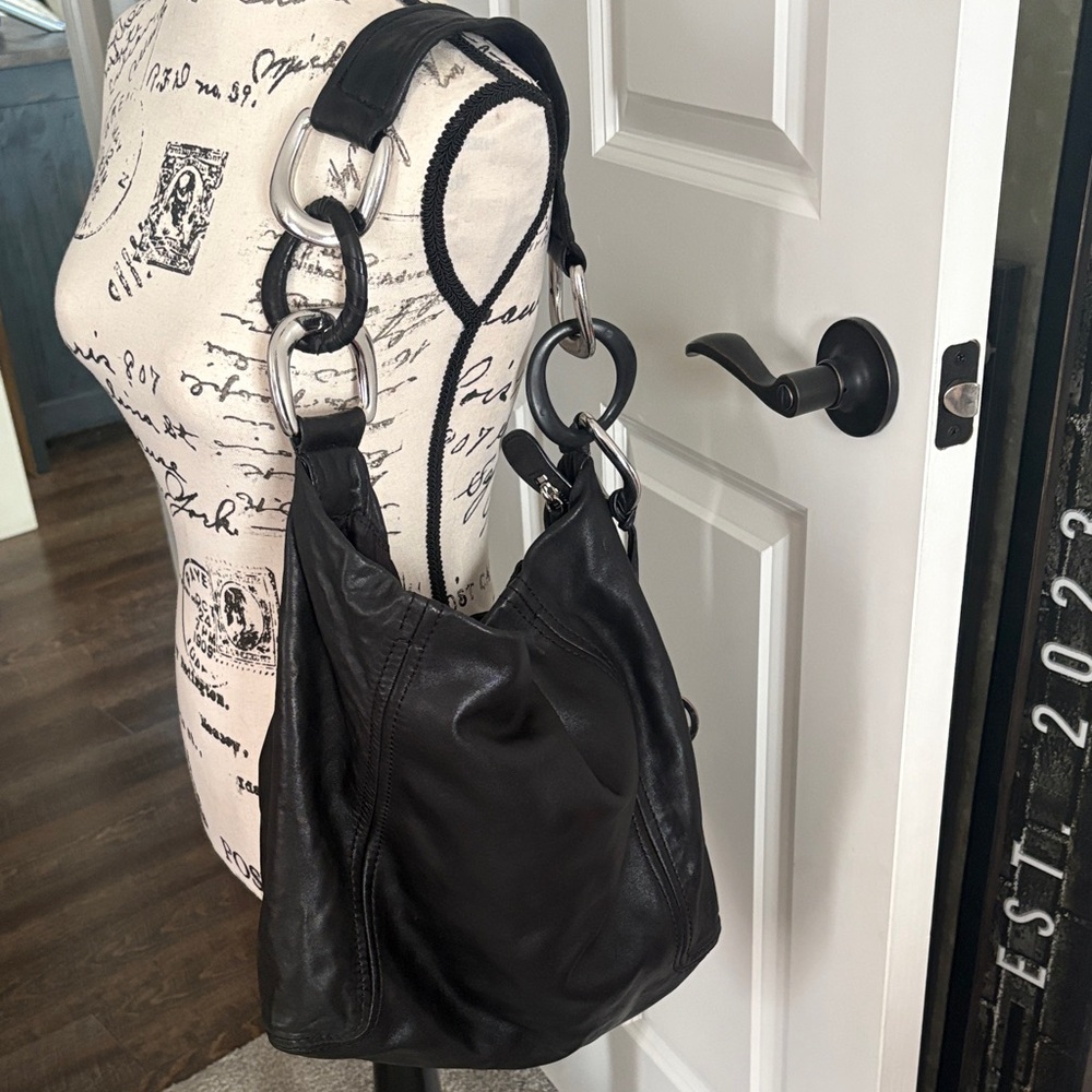Michael Kors Soft Black Leather Shoulder Bag